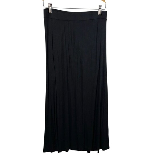 American Eagle Outfitters Knit Black Maxi Skirt Women‎ Small Lined Raw Edge - Picture 1 of 9
